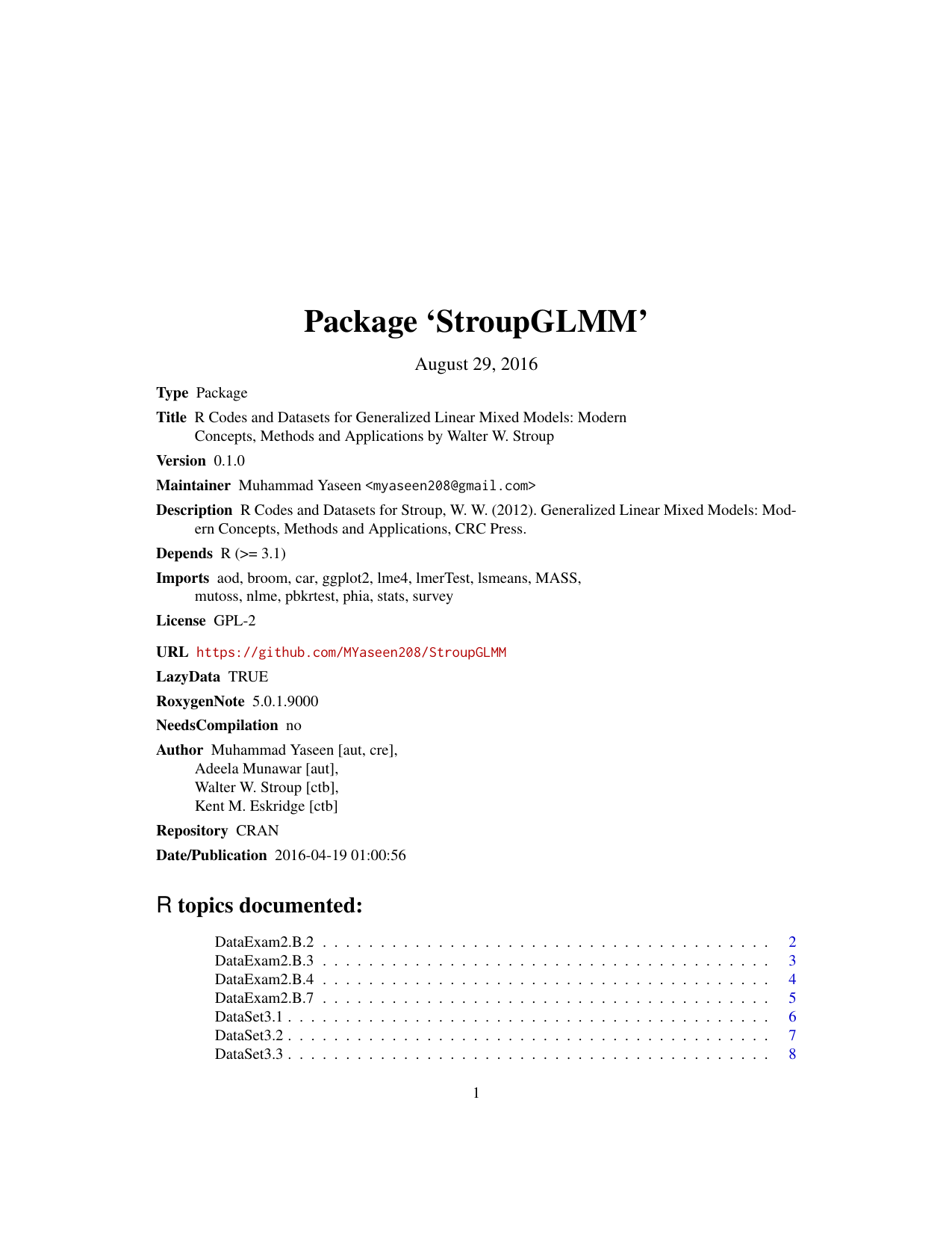 StroupGLMM